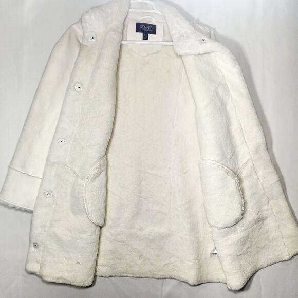 Dennis Basso Faux Suede Snap Front Women's Coat Large - Picture 3 of 5
